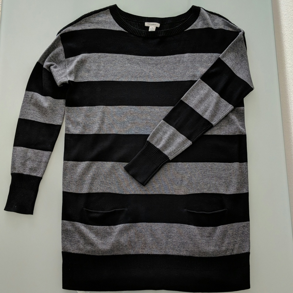 Caslon Striped Tunic Sweater